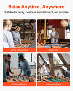 VEVOR Folding Foosball Table, 106 cm Standard Size Table, Indoor Full Size Foosball Tables for Home, Family, and Game Room, Durable Soccer Set, Includes 2 Balls