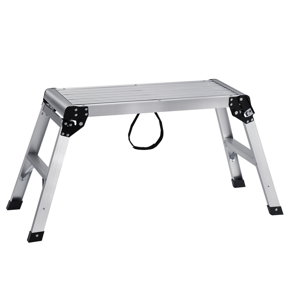 VEVOR Folding Work Platform, 330 lbs Load Capacity, Aluminum Drywall Stool Ladder, Heavy Duty Work Bench w/ Non-Slip Feet, Ideal for Washing Vehicles, Cleaning, Painting, Decorating