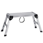 VEVOR Folding Work Platform, 330 lbs Load Capacity, Aluminum Drywall Stool Ladder, Heavy Duty Work Bench w/ Non-Slip Feet, Ideal for Washing Vehicles, Cleaning, Painting, Decorating