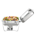 VEVOR 4-Pack Rectangle Chafing Dish Set with Full-Size 7.6L Pan Frame Fuel Holder