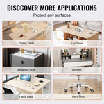 VEVOR Clear Table Cover Protector, 36" x 72" Table Cover, 1.5 mm Thick PVC Plastic Tablecloth, Waterproof Desktop Protector for Writing Desk, Coffee Table, Dining Room Table
