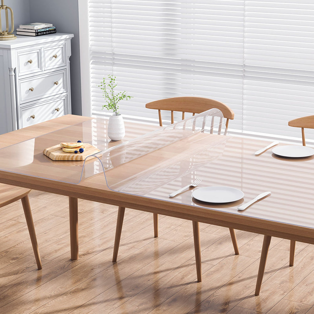 VEVOR Clear Table Cover Protector, 36" x 72" Table Cover, 1.5 mm Thick PVC Plastic Tablecloth, Waterproof Desktop Protector for Writing Desk, Coffee Table, Dining Room Table