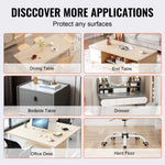 VEVOR Clear Table Cover Protector, 18" x 36" Rectangle Table Cover, 1.5 mm Thick PVC Plastic Tablecloth, Waterproof Desktop Protector for Writing Desk, Coffee Table, Dining Room Table