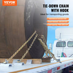 VEVOR Binder Chain G80 Tie Down Tow Chain with Hooks 9.5mm x 313.9cm 2 Pack 3220.5 kg