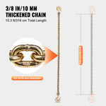 VEVOR Binder Chain G80 Tie Down Tow Chain with Hooks 9.5mm x 313.9cm 2 Pack 3220.5 kg