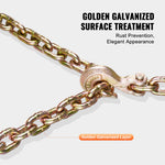 VEVOR Binder Chain G80 Tie Down Tow Chain with Hooks 9.5mm x 313.9cm 2 Pack 3220.5 kg