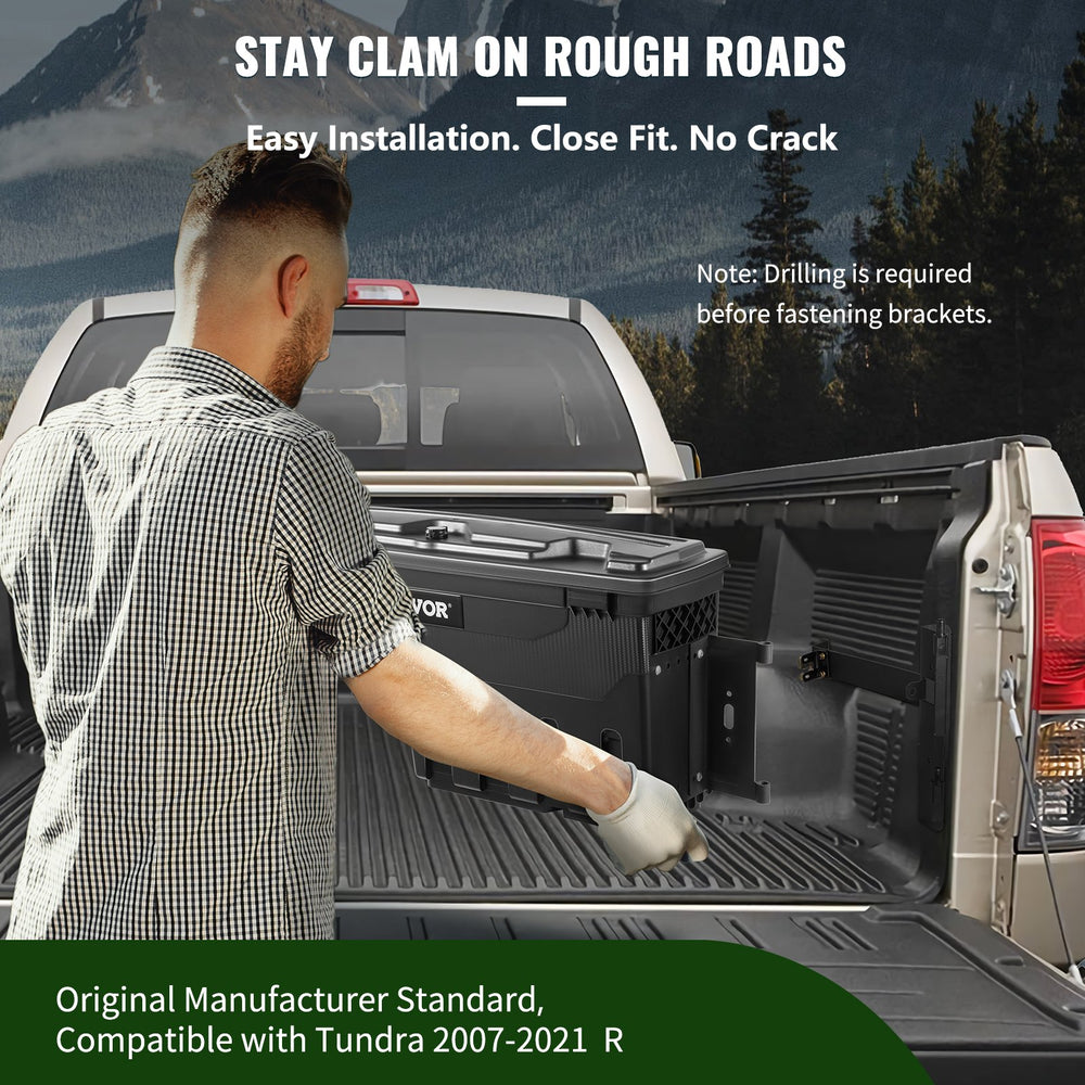 VEVOR Truck Bed Storage Tool Box Lockable for Tundra 2007-2021 Left and Right