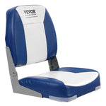 VEVOR Boat Seat Low Back Fold-Down Fishing Boat Chair with Sponge Padding 2 Pack