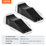 VEVOR Car Plastic Tandem Wheel Change Ramp Caravan Motor Home 20,000 lbs/9071.8 kg 2-Pack