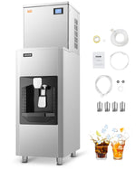 VEVOR Commercial Ice Maker, 400 Lbs/Day Ice Maker Machine, 180 Lbs Large Ice Storage Bin with 20 Lbs/Min Automatic Ice Dispensing, Self-Cleaning Ice Machine with Touchscreen for Bar, Cafe, Restaurant
