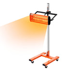 VEVOR Infrared Curing Lamp, 1500W 1-60 min Timing, Auto Heating Car Curing Light with Bracket, 3.44 sq.ft Baking Area Spray Baking Booth Heaters, Paint Dryer for On-Site Repair, Engine Drying