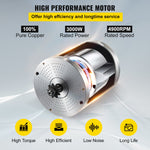 VEVOR 72V 3000W Brushless Motor Go Kart, 4900 RPM Brushless DC Motor with Speed Controller