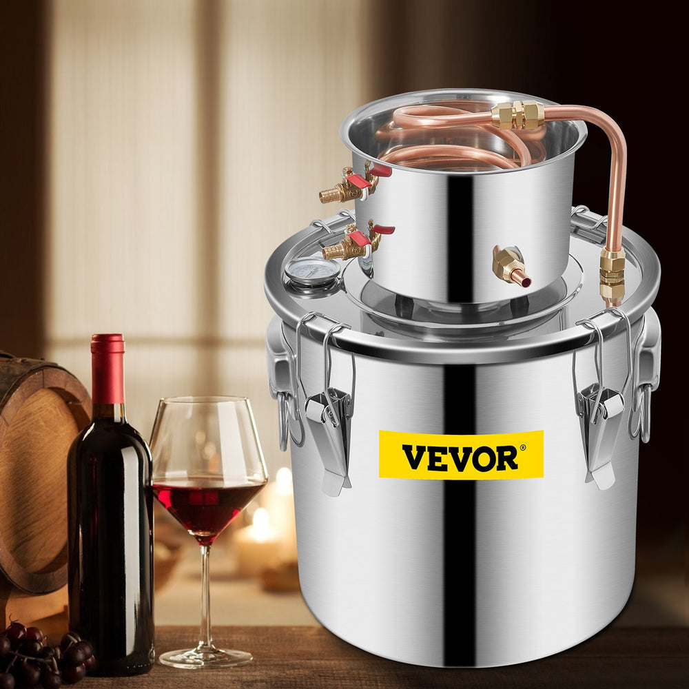 VEVOR Still Distillery Kit 20.8 L Essential Oil Distilling Kit w/ Water Pump