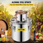 VEVOR Still Distillery Kit 36.3 L Essential Oil Distilling Kit w/ Water Pump
