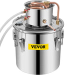 VEVOR Still Distillery Kit 36.3 L Essential Oil Distilling Kit w/ Water Pump