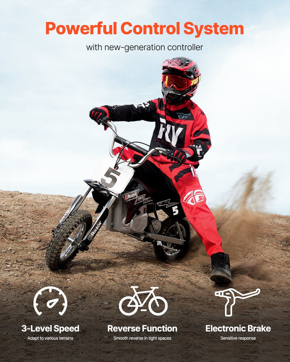 VEVOR 3000W Electric Brushless DC Motor Kit - 72V 4900rpm Motor with Upgraded Speed Controller for Go Karts E-Bike Motorcycle Scooter