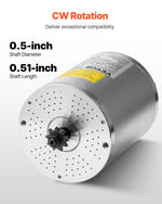 VEVOR 3000W Electric Brushless DC Motor Kit - 72V 4900rpm Motor with Upgraded Speed Controller for Go Karts E-Bike Motorcycle Scooter