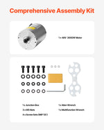 VEVOR 3000W Electric Brushless DC Motor Kit - 72V 4900rpm Motor with Upgraded Speed Controller for Go Karts E-Bike Motorcycle Scooter