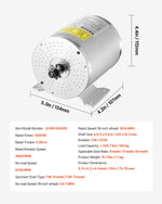 VEVOR 3000W Electric Brushless DC Motor Kit - 72V 4900rpm Motor with Upgraded Speed Controller and Throttle Grip Kit for Go Karts E-Bike Motorcycle Scooter DIY