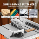 VEVOR 25.4 cm Table Saw w/ Stand Electric Cutting Machine 4800RPM 63.5 cm Rip Capacity