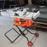 VEVOR 25.4 cm Table Saw w/ Stand Electric Cutting Machine 4800RPM 63.5 cm Rip Capacity