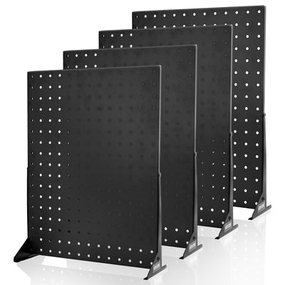 VEVOR Pegboard Display Stand, 43 x 33 cm Tabletop Pegboard Display Stand, Accessories Rack Organizer, Thickened Cold-Rolled Steel Peg Board Panel for Grocery Retail Store Jewelry Shop, Black (4 PCS)