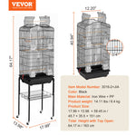 VEVOR Large Bird Cage, 62 in, Open Top Parakeet Cage with Rolling Stand,  Steel Bird Flight Cage with Removable Tray, Budgie Birdcage with 4 Perches, Parrot Cage for Lovebirds Cockatiels Pet Toy