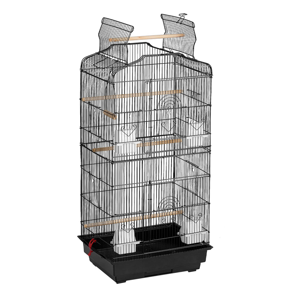 VEVOR Large Bird Cage, 62 in, Open Top Parakeet Cage with Rolling Stand,  Steel Bird Flight Cage with Removable Tray, Budgie Birdcage with 4 Perches, Parrot Cage for Lovebirds Cockatiels Pet Toy