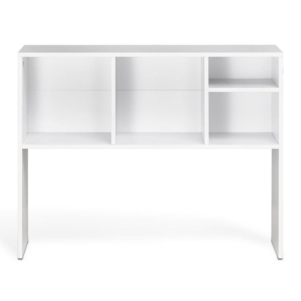 VEVOR Desktop Bookshelf, 1-Tier Desktop Storage Organizer, 37" x 9.4" x 28.7" Office Storage Rack Wood Display Shelf, Desktop Bookshelf Hutch with Anti-Slip Feet Pads, for Office, Home & Dorm, White