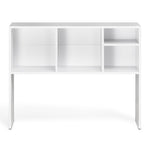 VEVOR Desktop Bookshelf, 1-Tier Desktop Storage Organizer, 37" x 9.4" x 28.7" Office Storage Rack Wood Display Shelf, Desktop Bookshelf Hutch with Anti-Slip Feet Pads, for Office, Home & Dorm, White