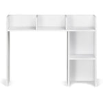 VEVOR Desktop Bookshelf, 2-Tier Desktop Storage Organizer, 37.2" x 9.5" x 28.9" Office Storage Rack Wood Display Shelf, Desktop Bookshelf Hutch with Anti-Slip Feet Pads, for Office, Home & Dorm, White