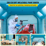 VEVOR Inflatable Spray Booth Car Paint Tent 8.5 x 4.6 x 3 m Filter System 2 Blowers