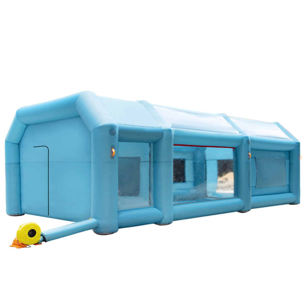 VEVOR Inflatable Spray Booth Car Paint Tent 8.5 x 4.6 x 3 m Filter System 2 Blowers