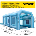 VEVOR Inflatable Spray Booth Car Paint Tent 9 x 6 x 4 m W/ Filter & 2 Blowers