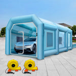 VEVOR Inflatable Spray Booth Car Paint Tent 9 x 6 x 4 m W/ Filter & 2 Blowers