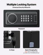VEVOR 4 Gun Safe, Long Gun Cabinet for Rifles and Pistols, Quick Access Rifle Safe with 3 Ammo Slots and 2 Adjustable Racks, Large Digital Cabinet with Key and Password Lock(Assembly Required)