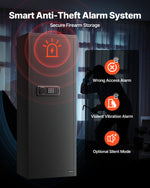 VEVOR 4 Gun Safe, Long Gun Cabinet for Rifles and Pistols, Quick Access Rifle Safe with 3 Ammo Slots and 2 Adjustable Racks, Large Digital Cabinet with Key and Password Lock(Assembly Required)