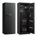 VEVOR 4 Gun Safe, Long Gun Cabinet for Rifles and Pistols, Quick Access Rifle Safe with 3 Ammo Slots and 2 Adjustable Racks, Large Digital Cabinet with Key and Password Lock(Assembly Required)