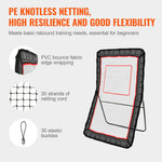 VEVOR Lacrosse Rebounder for Backyard, 1219.2 x 2133.6 mm Volleyball Bounce Back Net, Pitchback Throwback Baseball Softball Return Training Screen, Adjustable Angle Shooting Practice Training Wall with Target