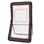 VEVOR Lacrosse Rebounder for Backyard, 1219.2 x 2133.6 mm Volleyball Bounce Back Net, Pitchback Throwback Baseball Softball Return Training Screen, Adjustable Angle Shooting Practice Training Wall with Target