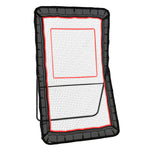 VEVOR Lacrosse Rebounder for Backyard, 1219.2 x 2133.6 mm Volleyball Bounce Back Net, Pitchback Throwback Baseball Softball Return Training Screen, Adjustable Angle Shooting Practice Training Wall with Target