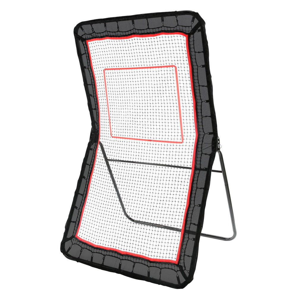 VEVOR Lacrosse Rebounder for Backyard, 1219.2 x 2133.6 mm Volleyball Bounce Back Net, Pitchback Throwback Baseball Softball Return Training Screen, Adjustable Angle Shooting Practice Training Wall with Target