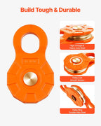 VEVOR 30 T Snatch Block for Winch Recovery, 66,000 lbs Break Strength Pulley System with 0.4" - 0.55" Rope, Heavy Duty Offroad Recovery Accessory for Towing & Recovery on Truck, Tractor, ATV & UTV