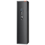 VEVOR 5 Rifles Gun Safe, Rifle Safe with Fingerprint & Digital Lock, Gun Storage Cabinet with Built-in Storage Locker, Removable Storage Shelf for Home Long Gun and Pistols