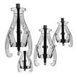 VEVOR Gear Puller Set, 76.2 mm 101.6 mm 152.4 mm 203.2 mm Puller Kit, 3 Jaw Gear Bearing Flywheel Pulley Removal Tool, 2 or 3 Reversible Jaws Wheel Puller, Vertically and Horizontally, External and Internal, 4-Piece