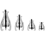 VEVOR Gear Puller Set, 76.2 mm 101.6 mm 152.4 mm 203.2 mm Puller Kit, 3 Jaw Gear Bearing Flywheel Pulley Removal Tool, 2 or 3 Reversible Jaws Wheel Puller, Vertically and Horizontally, External and Internal, 4-Piece