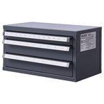 VEVOR End Mill Dispenser Cabinet, Three-Drawer End Mill Organizer Cabinet for 1/8" to 1", Steel End Mill Dispenser Organizer Cabinet with Labels, 29-Compartment Stackable for End Mill Storage