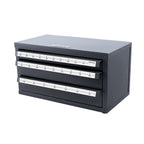 VEVOR Drill Bit Dispenser Cabinet, Three-Drawer Drill Bit Organizer Cabinet for A to Z, Steel Drill Dispenser Organizer Cabinet with Labels, Stackable Drill Dispenser for Drill Bit Storage