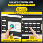 VEVOR Safe Box, 0.0227 m³ Money Safe with Fingerprint Lock and Digital Keypad Lock, Fireproof Home Safe with 2 Keys, Wall-Mounted Security Safe for Cash, Watch, Jewelry, Passport, Document Black