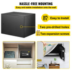 VEVOR Safe Box, 0.0227 m³ Money Safe with Fingerprint Lock and Digital Keypad Lock, Fireproof Home Safe with 2 Keys, Wall-Mounted Security Safe for Cash, Watch, Jewelry, Passport, Document Black
